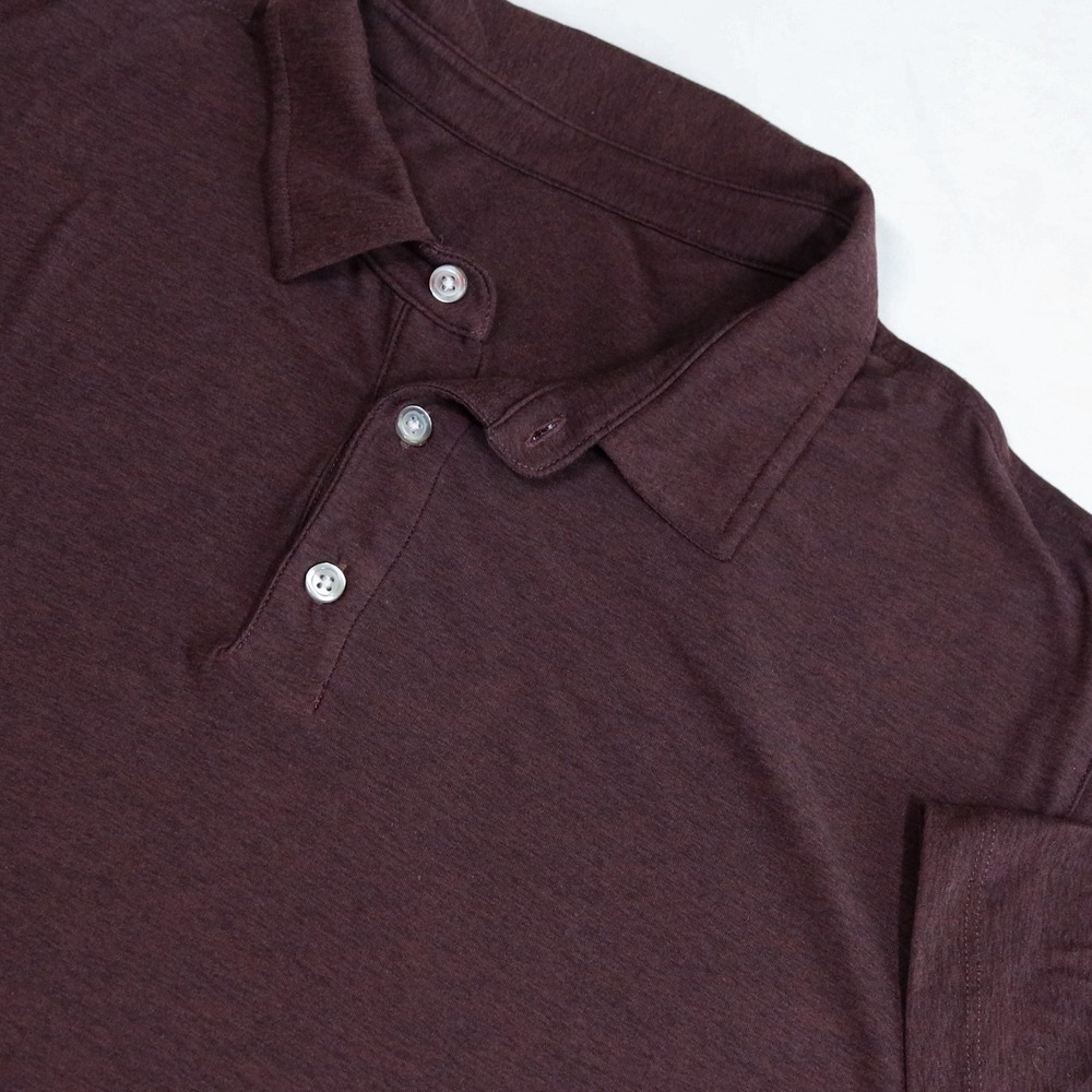 Vuori Strato Tech Polo Shirt Mens L Plum Heather Performance Golf Casual Soft